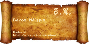 Beros Mályva névjegykártya
